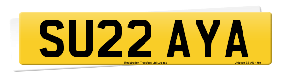 Registration number SU22 AYA